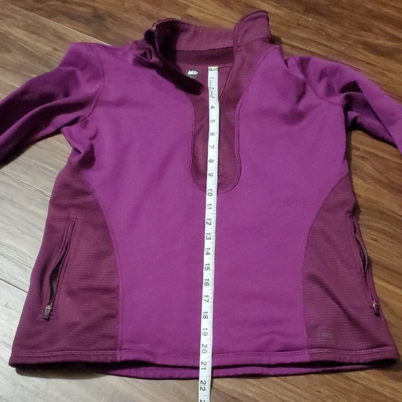 REI Burgundy Quarter Zip Jacket - Picture 9 of 10